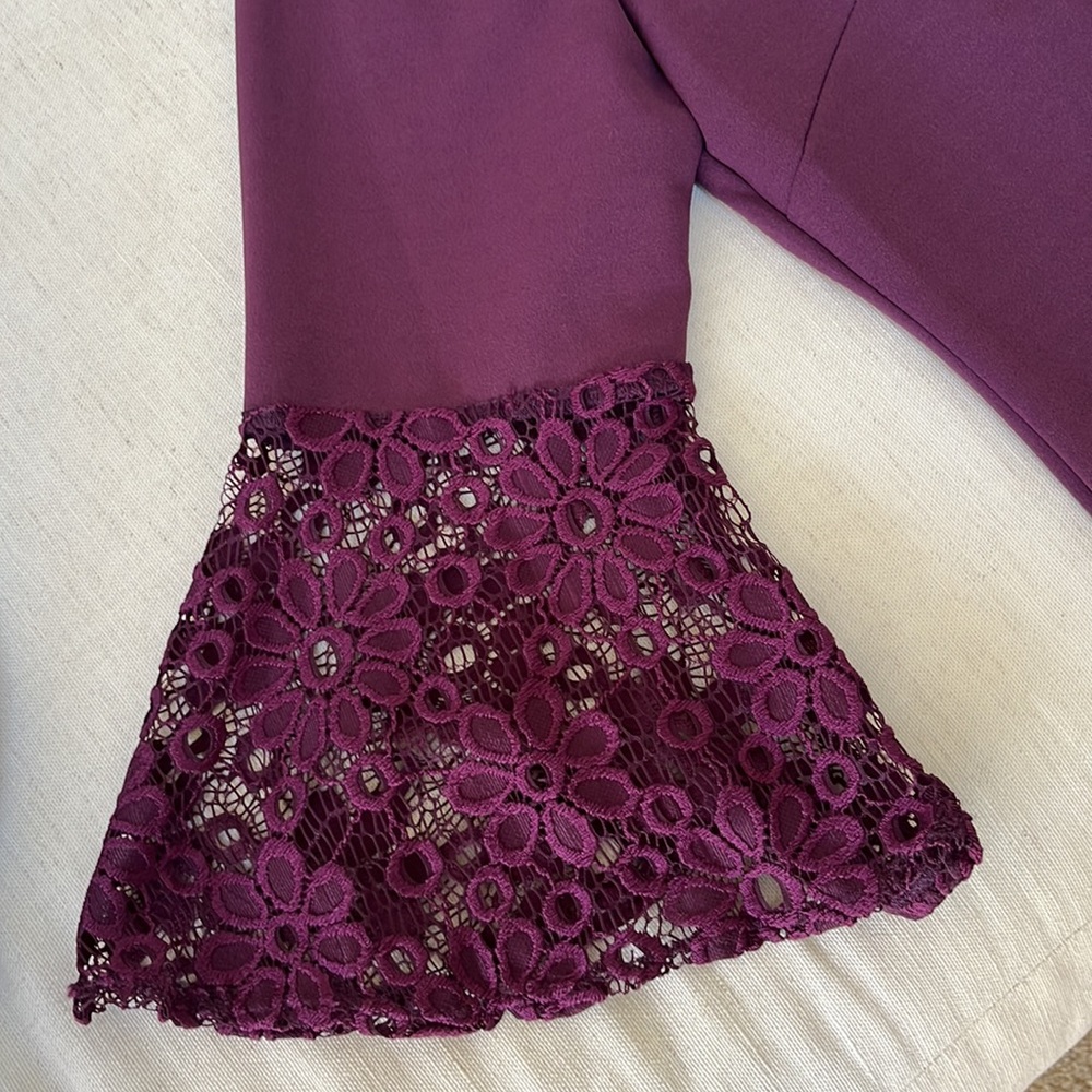 Gorgeous Plum Color Mid Length/knee Dress. Size 8 - Picture 5 of 6